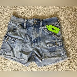 Juniors size 0 So High Rise Shortie Jean Shorts NWT